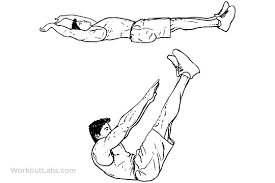 Photo of how to do a jackknife sit-up.