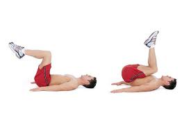 Photo of how to do a reverse ab crunch.