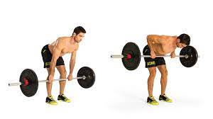 Photo of how to do a bent-over row.