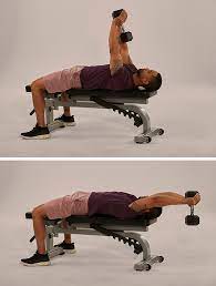 Photo of how to do a dumbbell chest pull-over.