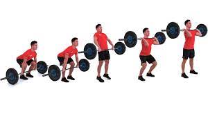 Photo of how to do a power clean exercise.