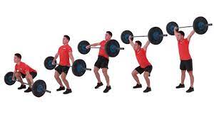 Photo of how to do a power snatch exercise.